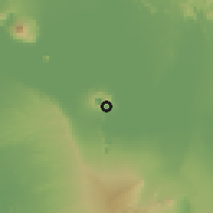 Shaded relief of the 60 km around Mateare, drawn from the GMTED2010 grid