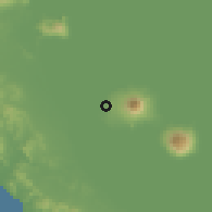 Shaded relief of the 60 km around Moyogalpa, drawn from the GMTED2010 grid