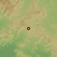 Shaded relief of the 60 km around Camoapa, drawn from the GMTED2010 grid