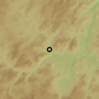 Shaded relief of the 60 km around Quilalí, drawn from the GMTED2010 grid