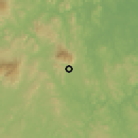 Shaded relief of the 60 km around Río Blanco, drawn from the GMTED2010 grid