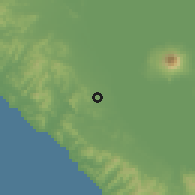 Shaded relief of the 60 km around Rivas, drawn from the GMTED2010 grid