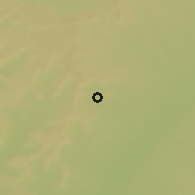 Shaded relief of the 59 km around Bouza, drawn from the GMTED2010 grid