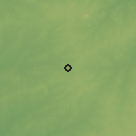 Shaded relief of the 60 km around Abaal, drawn from the GMTED2010 grid