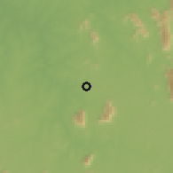 Shaded relief of the 60 km around Audu Maikyauta, drawn from the GMTED2010 grid