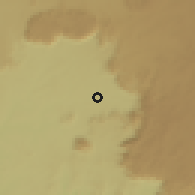 Shaded relief of the 60 km around Bahagu, drawn from the GMTED2010 grid