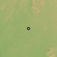 Shaded relief of the 60 km around Bamikomo, drawn from the GMTED2010 grid