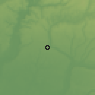 Shaded relief of the 60 km around Benin, drawn from the GMTED2010 grid