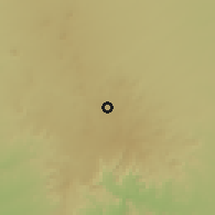 Shaded relief of the 60 km around Biu, drawn from the GMTED2010 grid