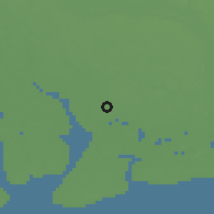 Shaded relief of the 60 km around Bodo, drawn from the GMTED2010 grid