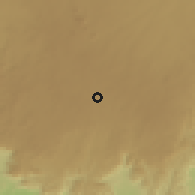 Shaded relief of the 60 km around Bokkos, drawn from the GMTED2010 grid