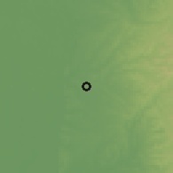 Shaded relief of the 60 km around Adani, drawn from the GMTED2010 grid