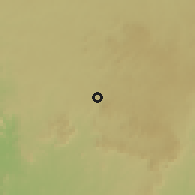 Shaded relief of the 60 km around Bwari, drawn from the GMTED2010 grid
