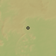 Shaded relief of the 60 km around Ado, drawn from the GMTED2010 grid