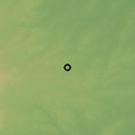 Shaded relief of the 60 km around Adoka, drawn from the GMTED2010 grid