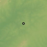 Shaded relief of the 60 km around Doma, drawn from the GMTED2010 grid