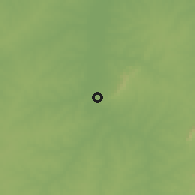 Shaded relief of the 60 km around Donga, drawn from the GMTED2010 grid