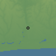 Shaded relief of the 60 km around Ado Odo, drawn from the GMTED2010 grid