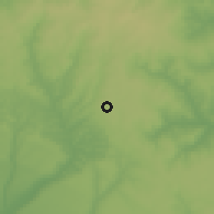 Shaded relief of the 60 km around Ebele, drawn from the GMTED2010 grid