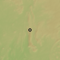 Shaded relief of the 60 km around Effon Alaiye, drawn from the GMTED2010 grid