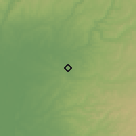 Shaded relief of the 60 km around Adoru, drawn from the GMTED2010 grid
