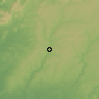 Shaded relief of the 60 km around Ejule, drawn from the GMTED2010 grid
