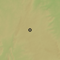Shaded relief of the 60 km around Ekan, drawn from the GMTED2010 grid