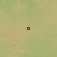 Shaded relief of the 60 km around Ekinrin, drawn from the GMTED2010 grid