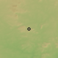 Shaded relief of the 60 km around Ekpemi, drawn from the GMTED2010 grid