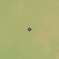 Shaded relief of the 60 km around Ekusa, drawn from the GMTED2010 grid