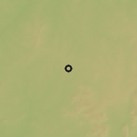 Shaded relief of the 60 km around Erin, drawn from the GMTED2010 grid