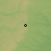 Shaded relief of the 60 km around Erong, drawn from the GMTED2010 grid