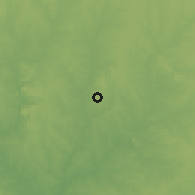 Shaded relief of the 60 km around Eruwa, drawn from the GMTED2010 grid