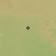 Shaded relief of the 60 km around Agbado, drawn from the GMTED2010 grid