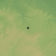 Shaded relief of the 60 km around Abajikolo, drawn from the GMTED2010 grid