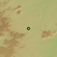 Shaded relief of the 60 km around Ganye, drawn from the GMTED2010 grid