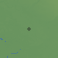 Shaded relief of the 60 km around Gbimidaka, drawn from the GMTED2010 grid
