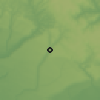 Shaded relief of the 60 km around Agbor, drawn from the GMTED2010 grid