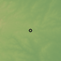 Shaded relief of the 60 km around Ibaji, drawn from the GMTED2010 grid