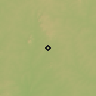 Shaded relief of the 60 km around Ago Are, drawn from the GMTED2010 grid