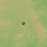 Shaded relief of the 60 km around Ibillo, drawn from the GMTED2010 grid