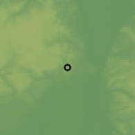 Shaded relief of the 60 km around Ibusa, drawn from the GMTED2010 grid