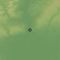 Shaded relief of the 60 km around Idah, drawn from the GMTED2010 grid