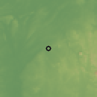 Shaded relief of the 60 km around Ago Ibami, drawn from the GMTED2010 grid