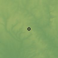 Shaded relief of the 60 km around Idi Emi, drawn from the GMTED2010 grid