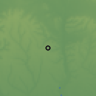 Shaded relief of the 60 km around Idologun, drawn from the GMTED2010 grid