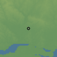 Shaded relief of the 60 km around Idowa, drawn from the GMTED2010 grid