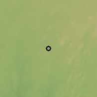 Shaded relief of the 60 km around Ife, drawn from the GMTED2010 grid
