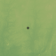 Shaded relief of the 60 km around Ago Owu, drawn from the GMTED2010 grid