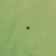 Shaded relief of the 60 km around Ifetedo, drawn from the GMTED2010 grid